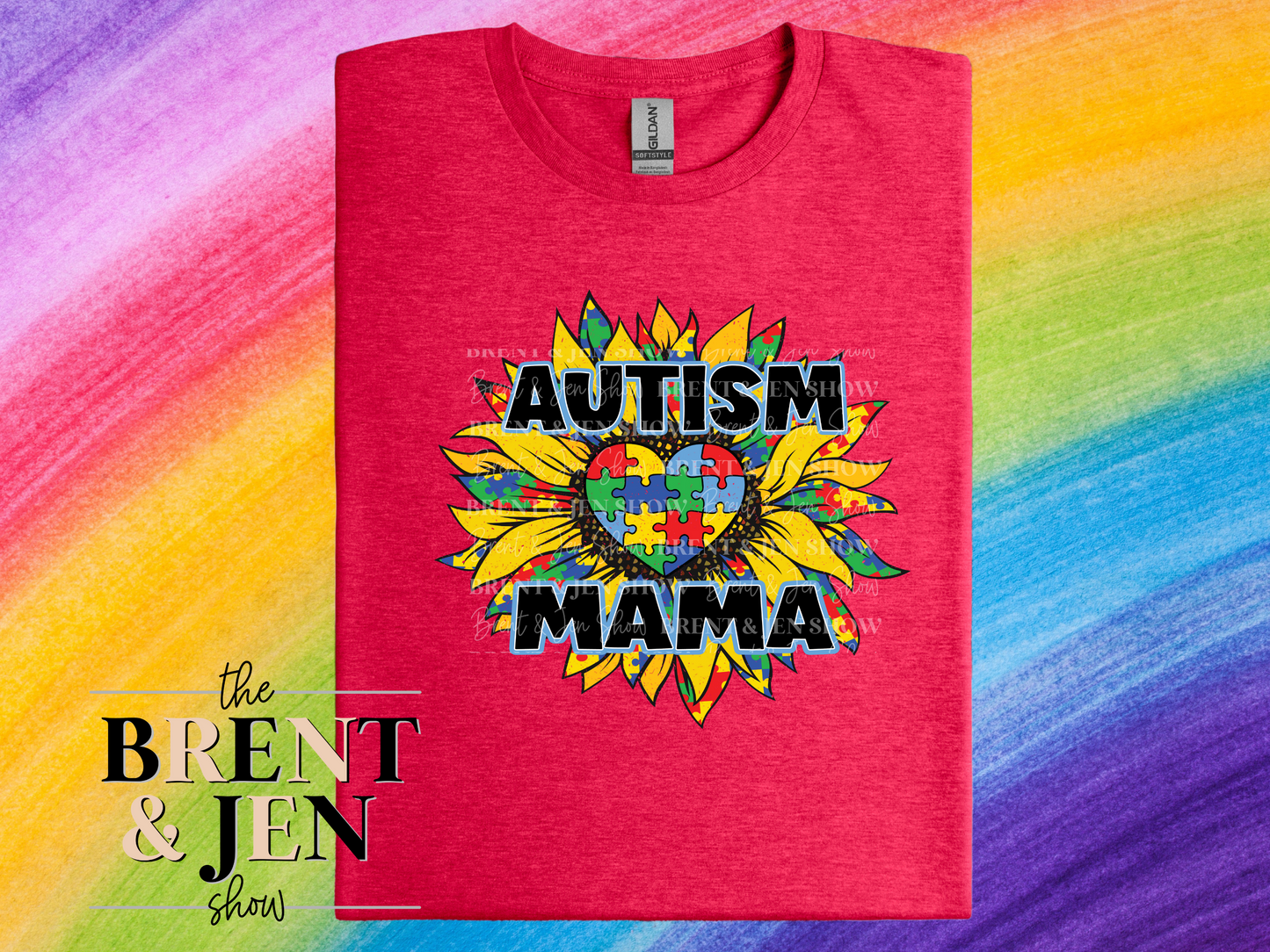 Autism Mama Sunflower T Shirt