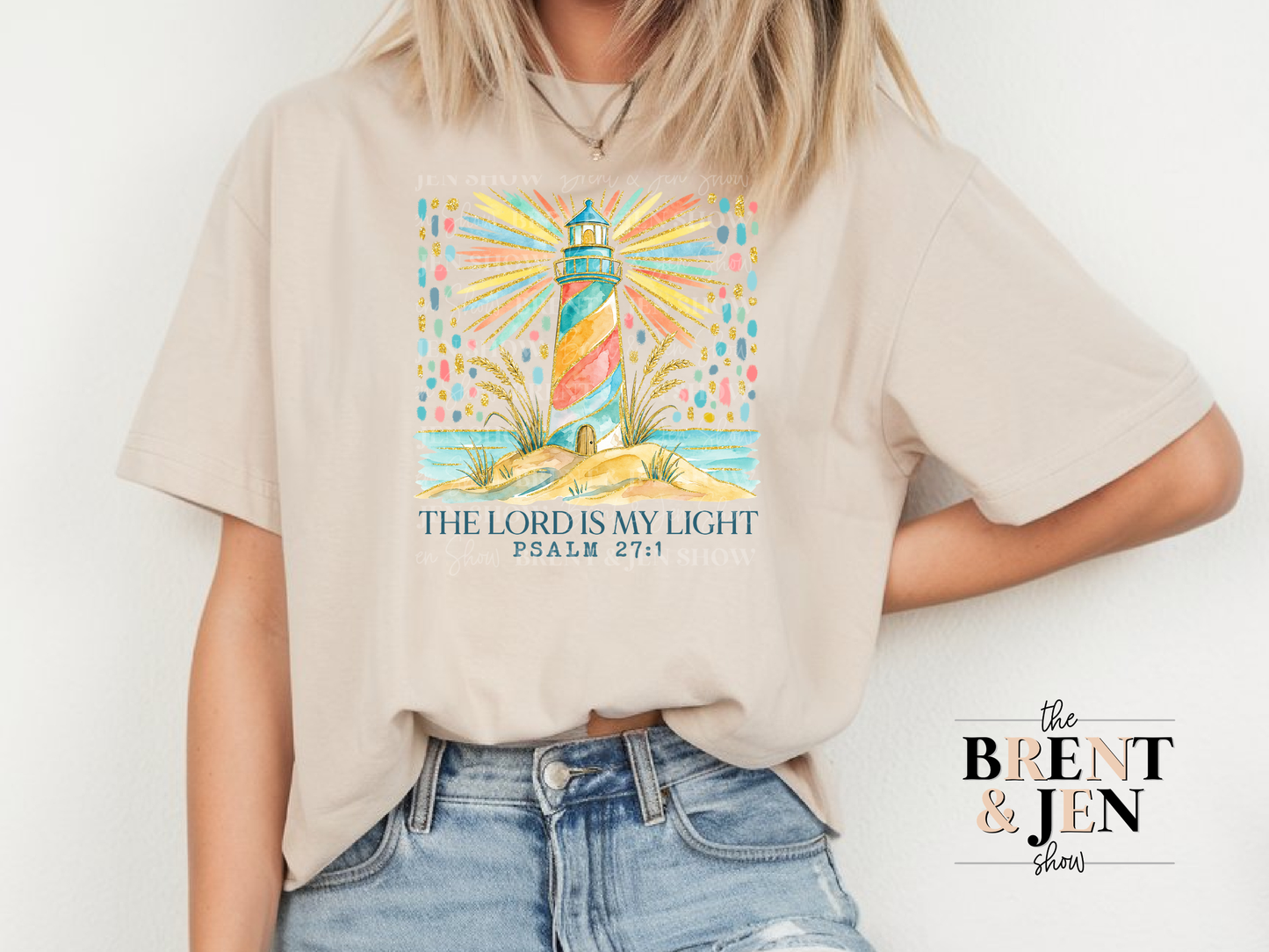 Lighthouse Psalm 27:1 Christian T-Shirt – The Lord is My Light Apparel