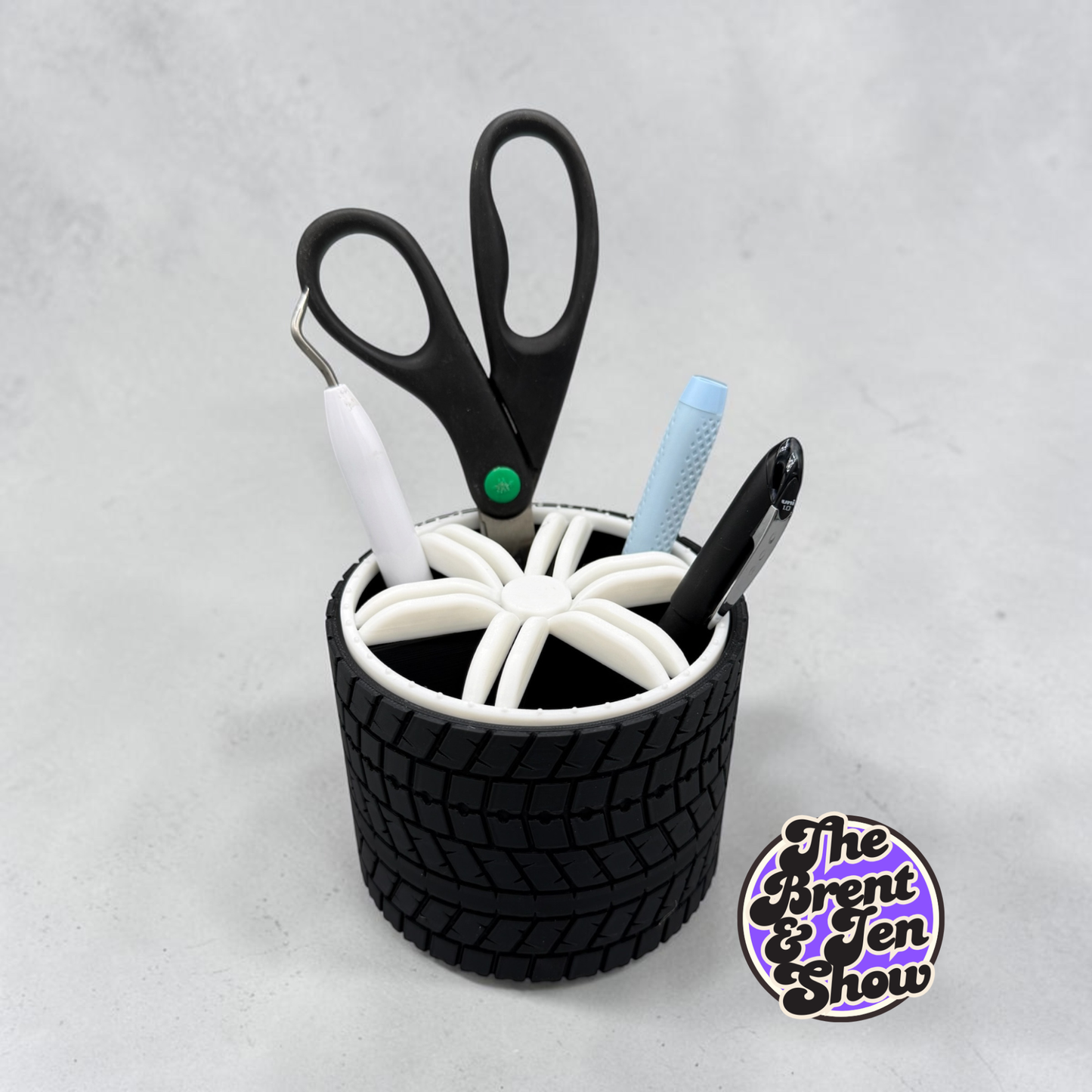 Tire Desk Pen Holder - 3D Printed