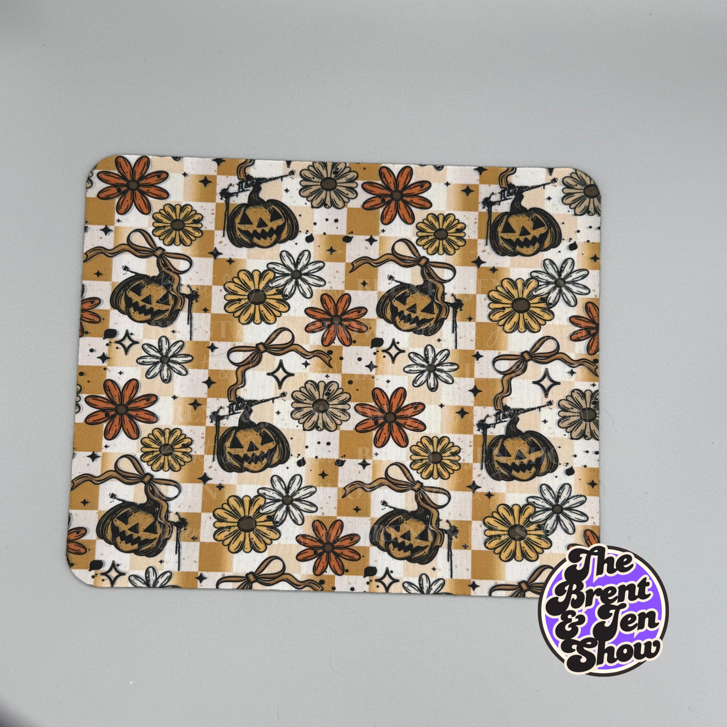 Pumpkin Floral Fall Mousepad