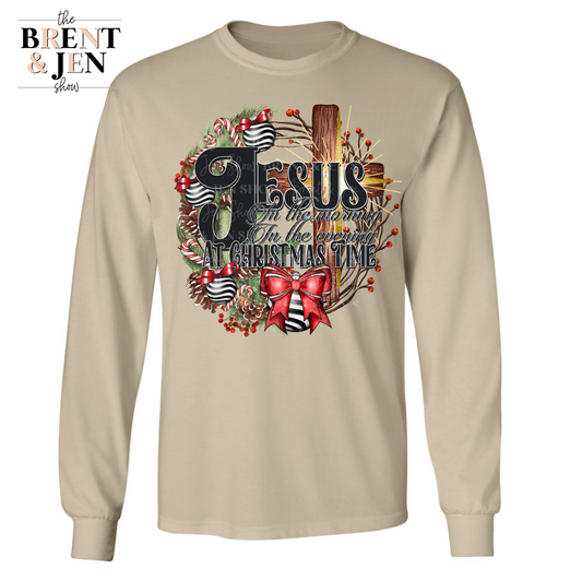 Jesus at Christmas Time Long Sleeve Shirt