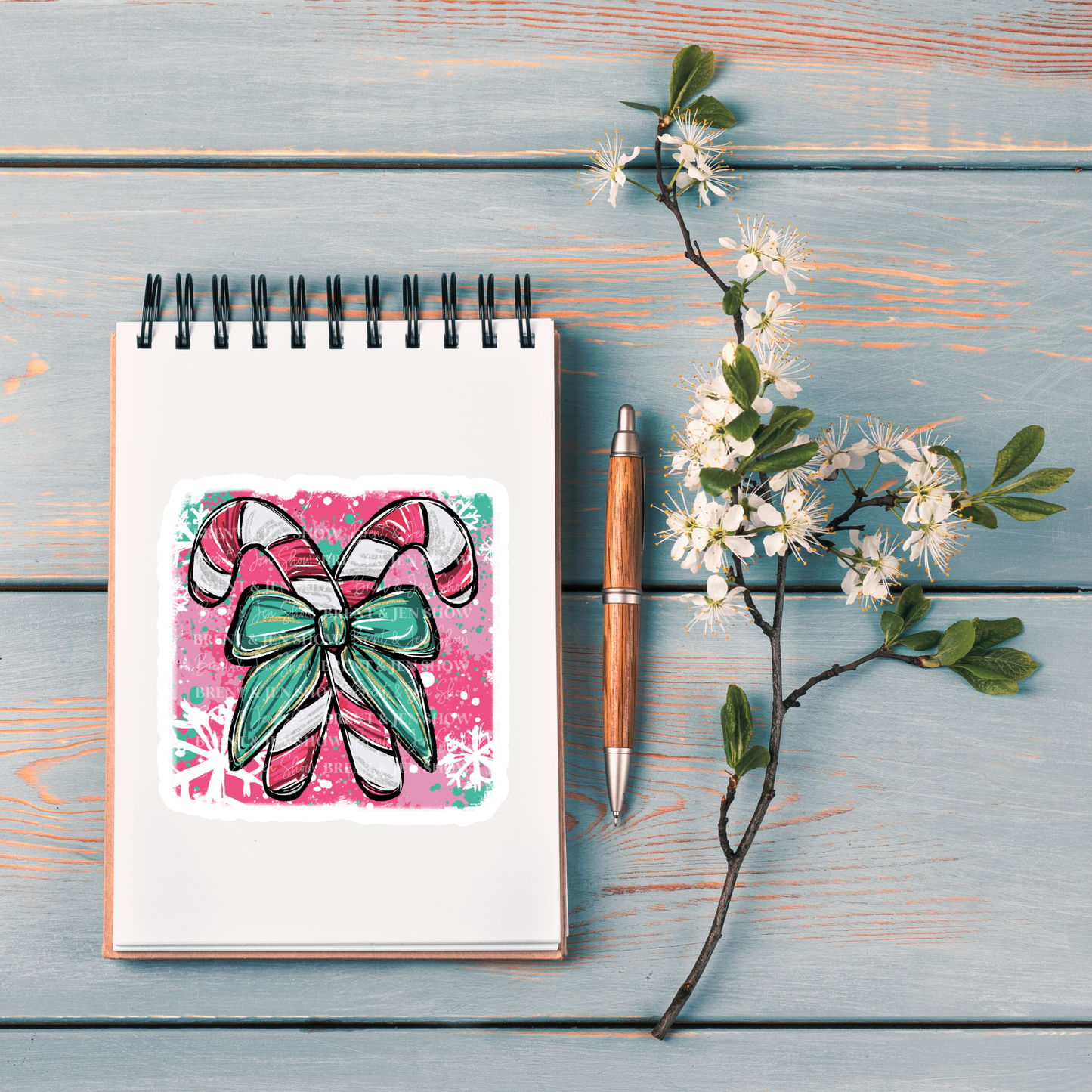 Cute Candy Cane Sticker