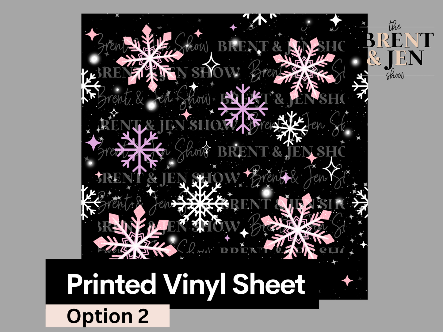 Pink & Purple Snowflakes Christmas Seamless Vinyl Pattern