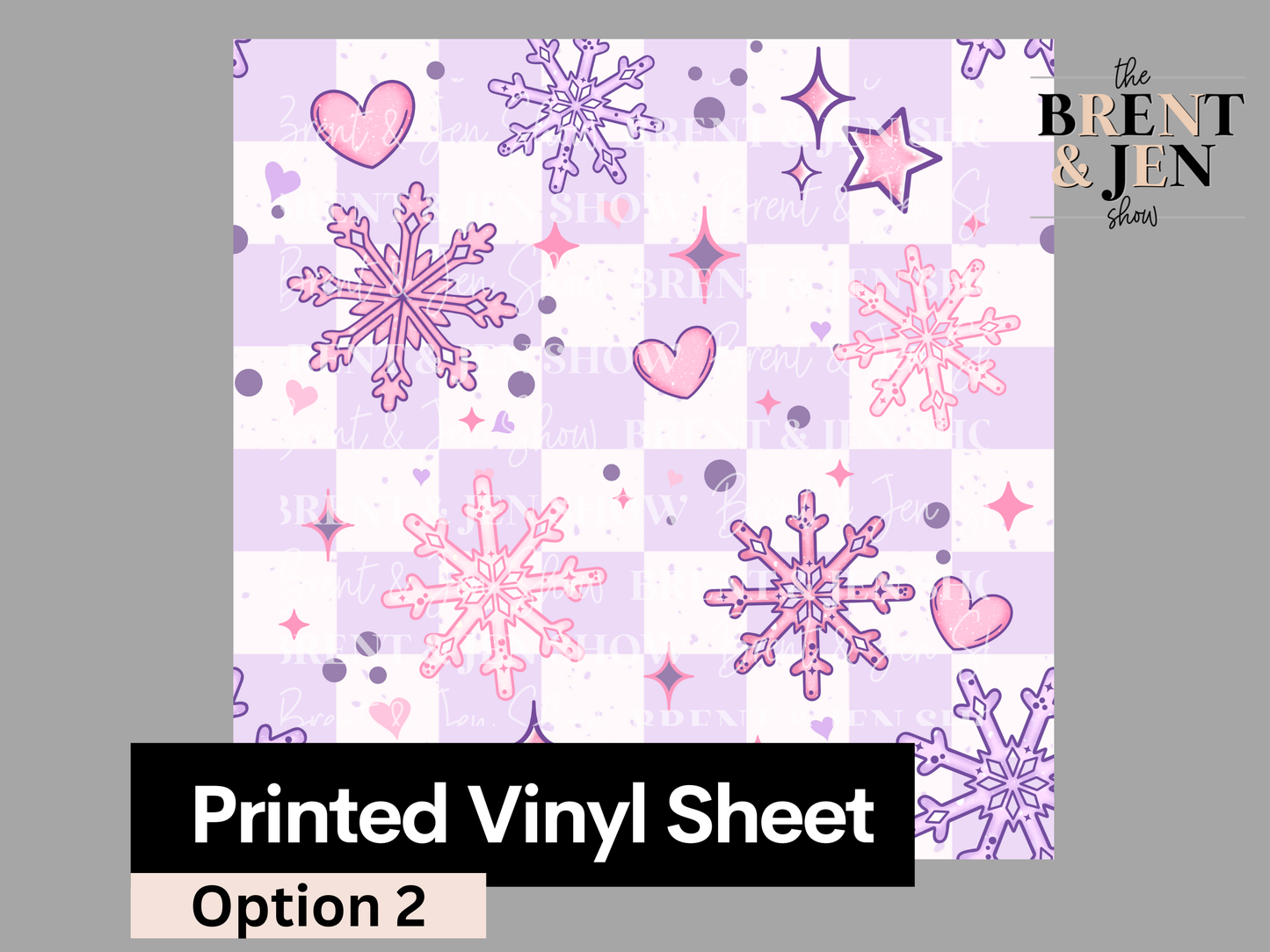 Pink & Purple Snowflake Seamless Vinyl Pattern