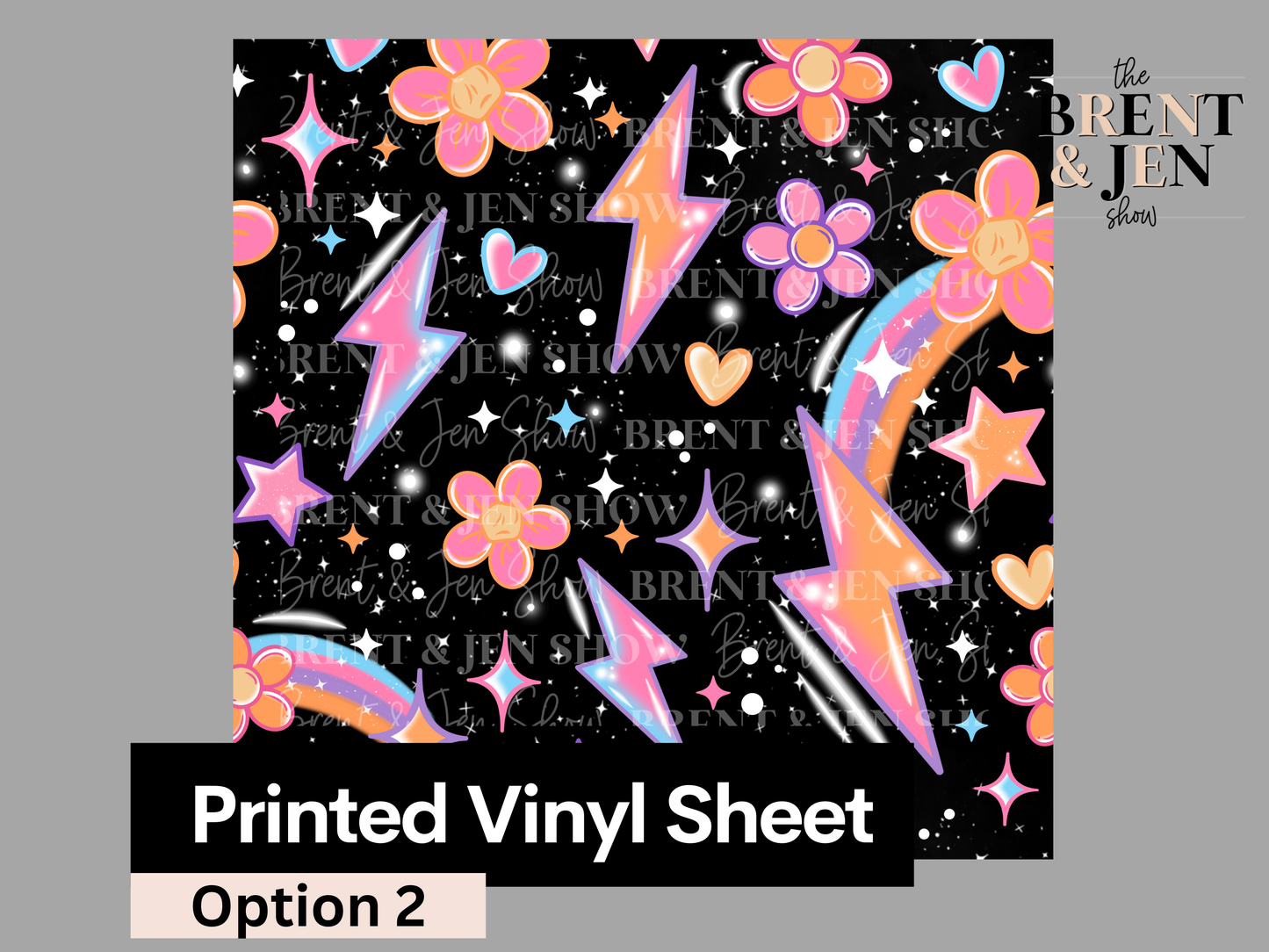 Rainbow Doodles, Printed Patterned Vinyl