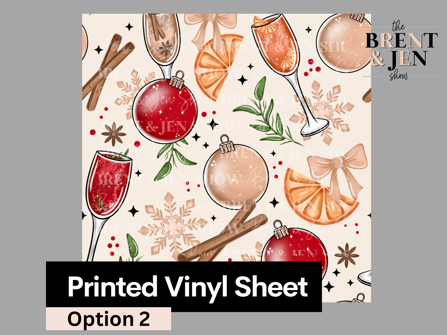 Merry Mimosa Seamless Vinyl Pattern