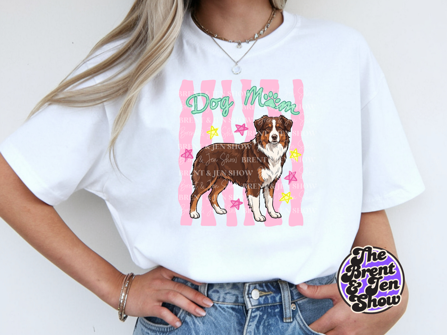 Australian Shepherd Dog Mom Graphic T-Shirt