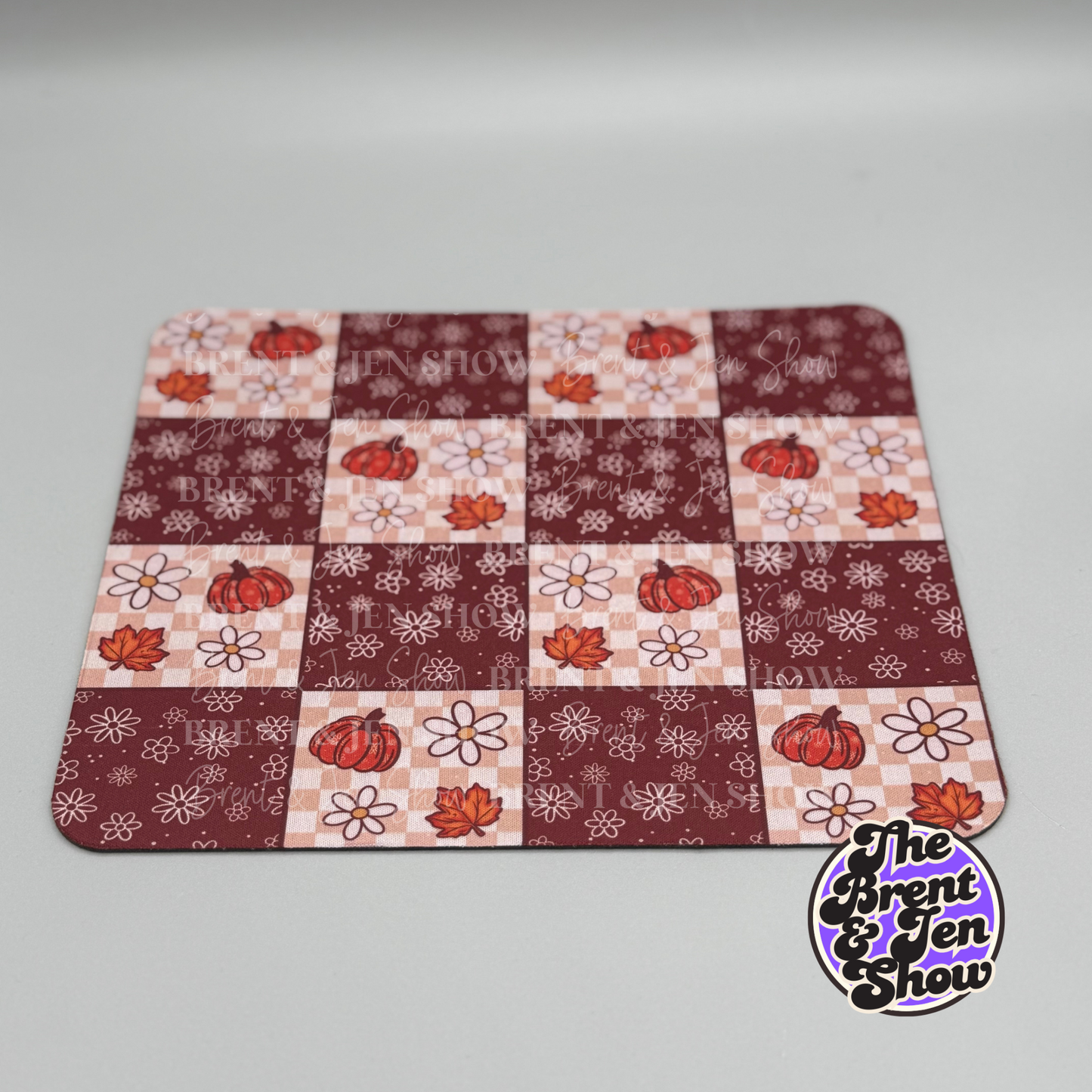 Floral Pumpkin Fall Mouse Pad