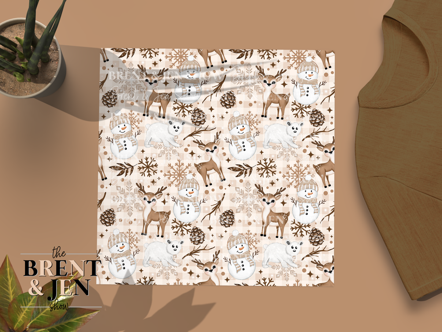 Winter Animals, Printed Patterned Vinyl