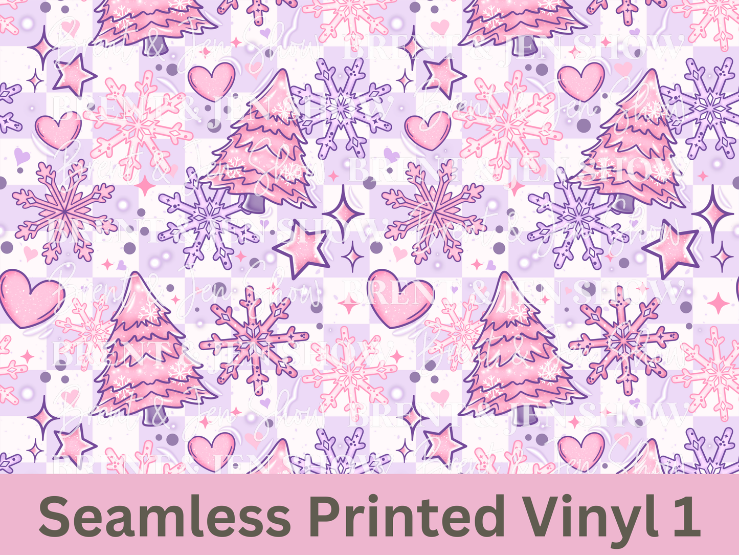Pastel Winter Seamless Vinyl Pattern