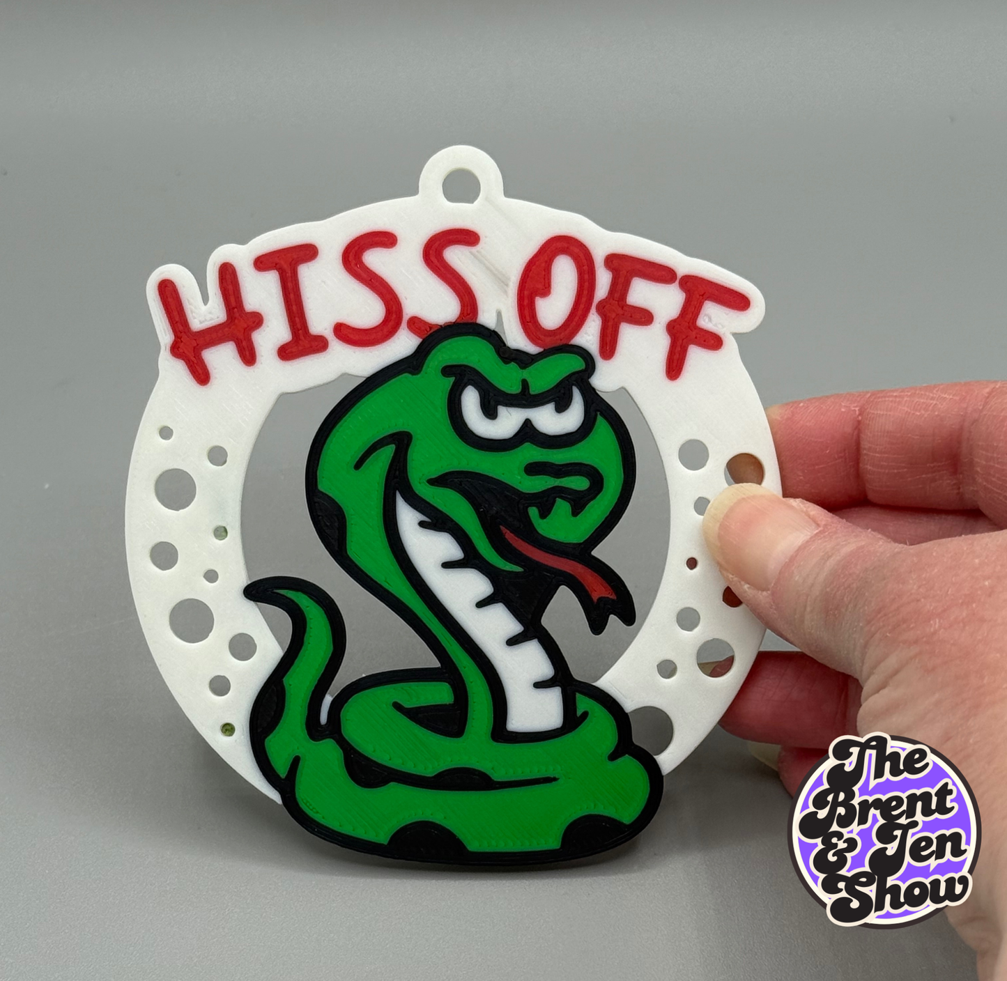 HISS OFF Snake Ornament