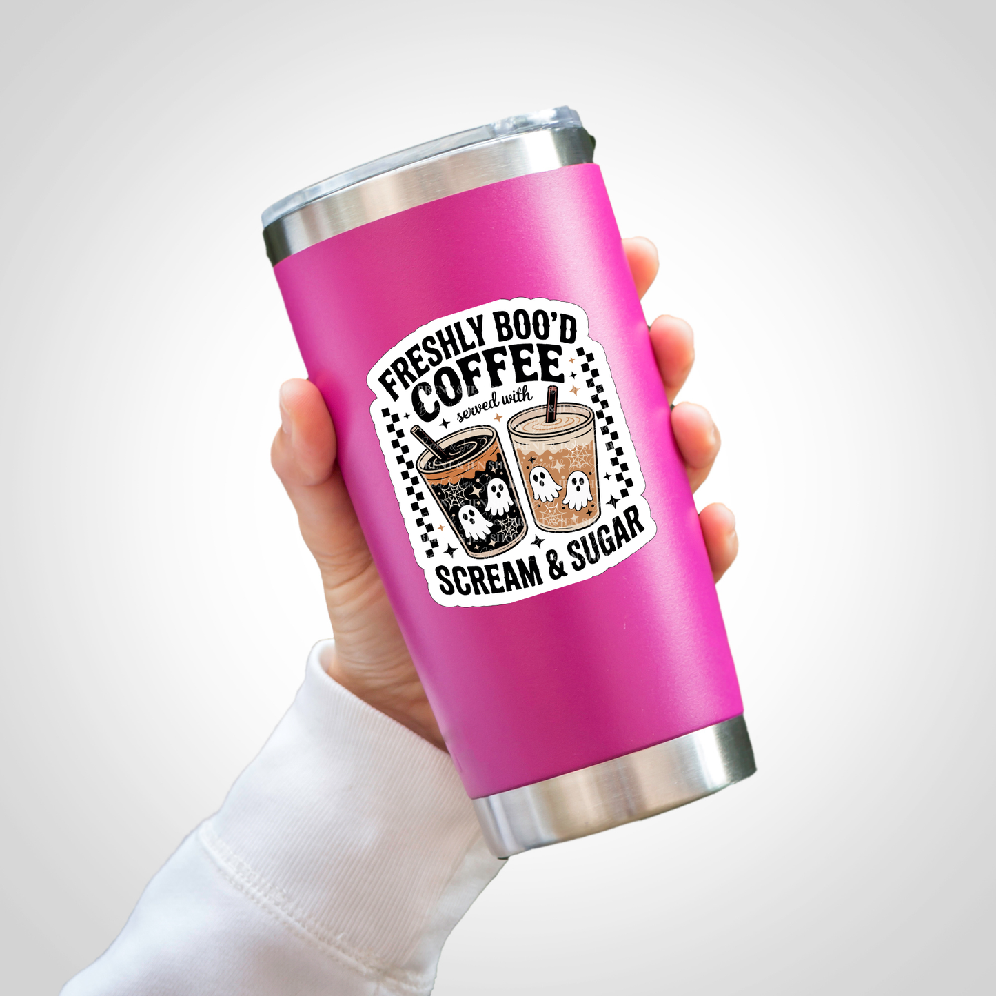 Freshly Boo'd Coffee Sticker or Car Decal