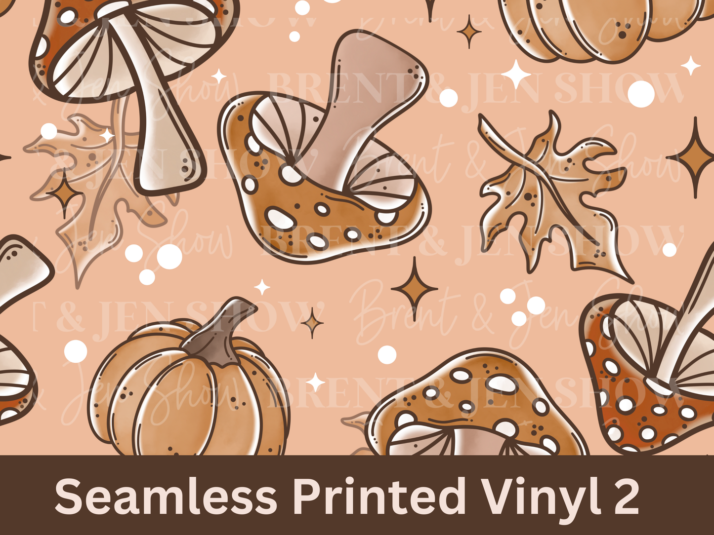 Fall Vibes Seamless Printed Vinyl Pattern