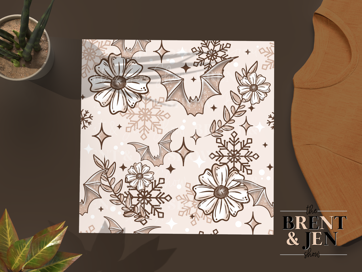 Moon & Reindeer, Printed Patterned Vinyl