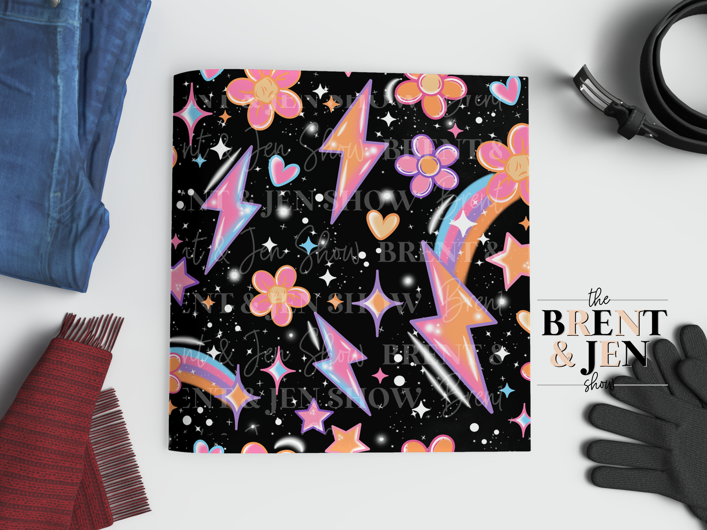 Rainbow Doodles, Printed Patterned Vinyl