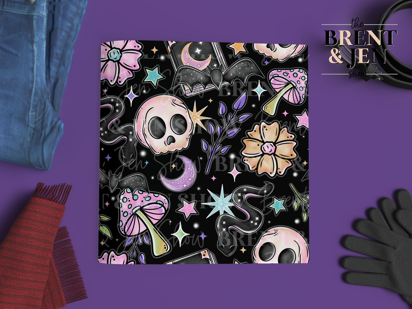 Colorful Witchy Seamless, Printed Patterned Vinyl