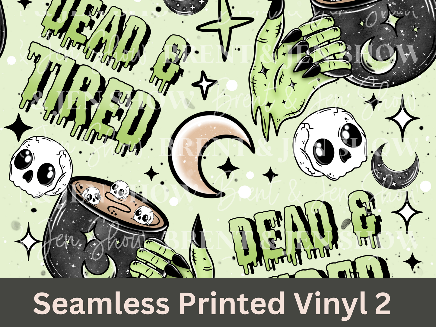 Dead & Tired Seamless Printed Vinyl Pattern