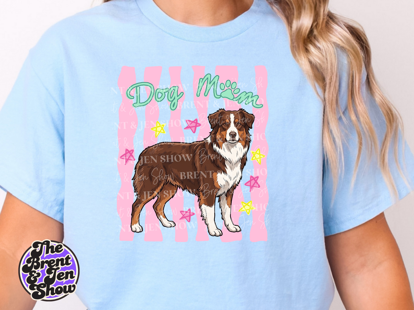 Dog Mom Australian Shepherd DTF or Sublimation Transfer (Ready-to-Press)