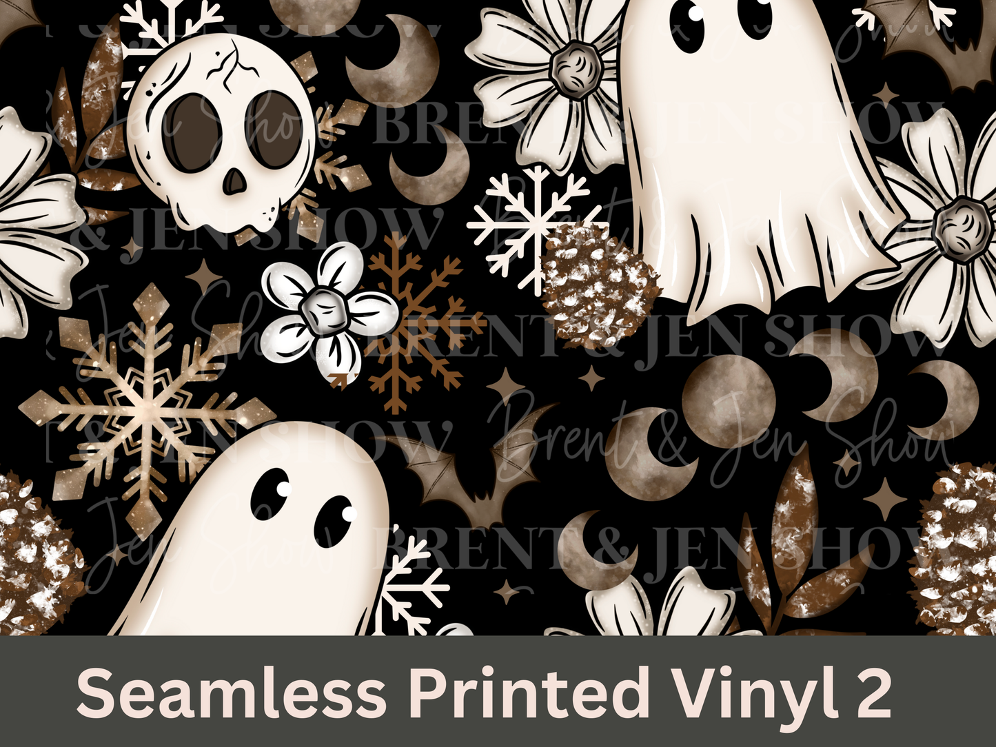 Cottage Core Winter Style Seamless Printed Vinyl Pattern