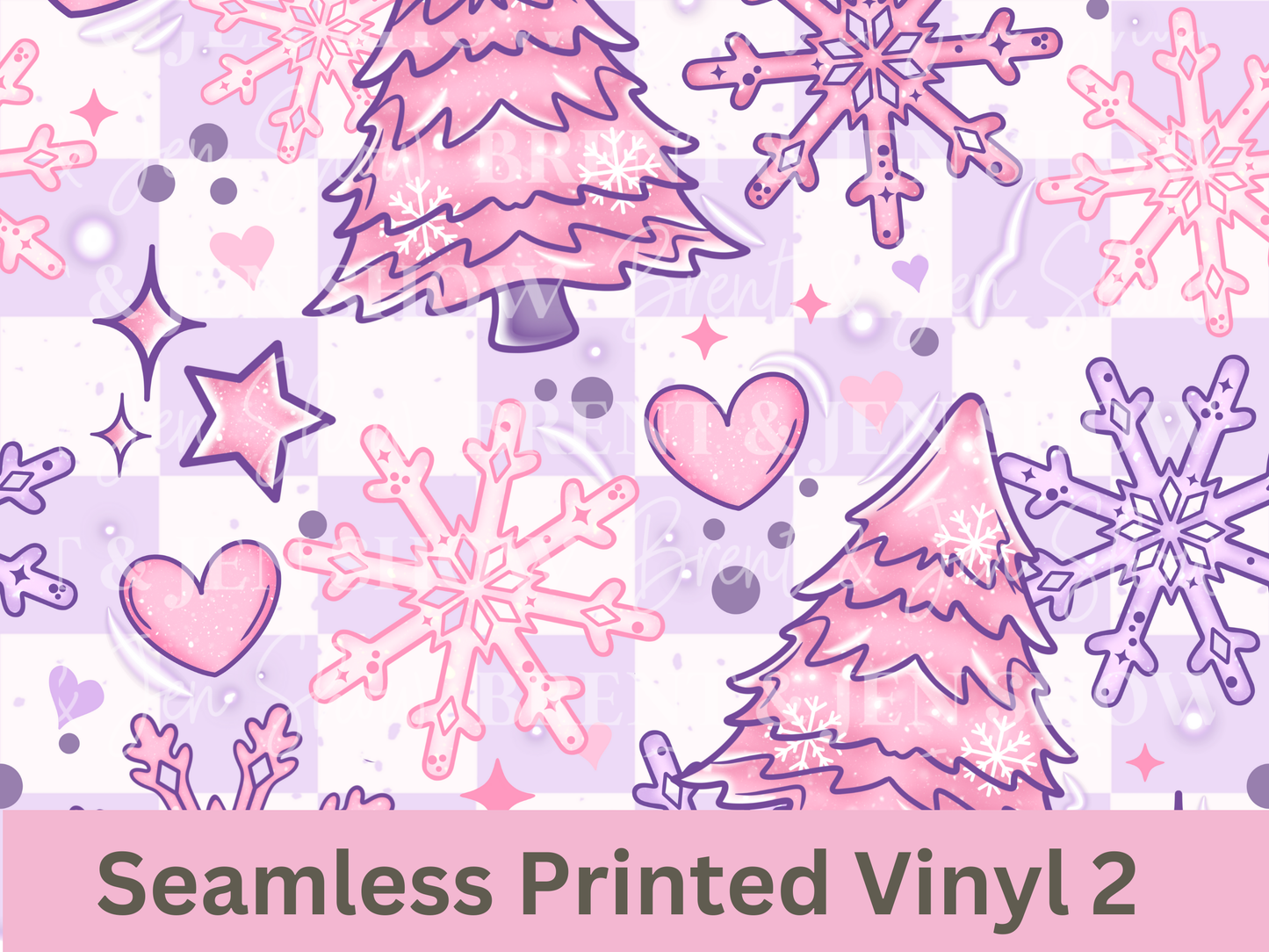 Pastel Winter Seamless Vinyl Pattern