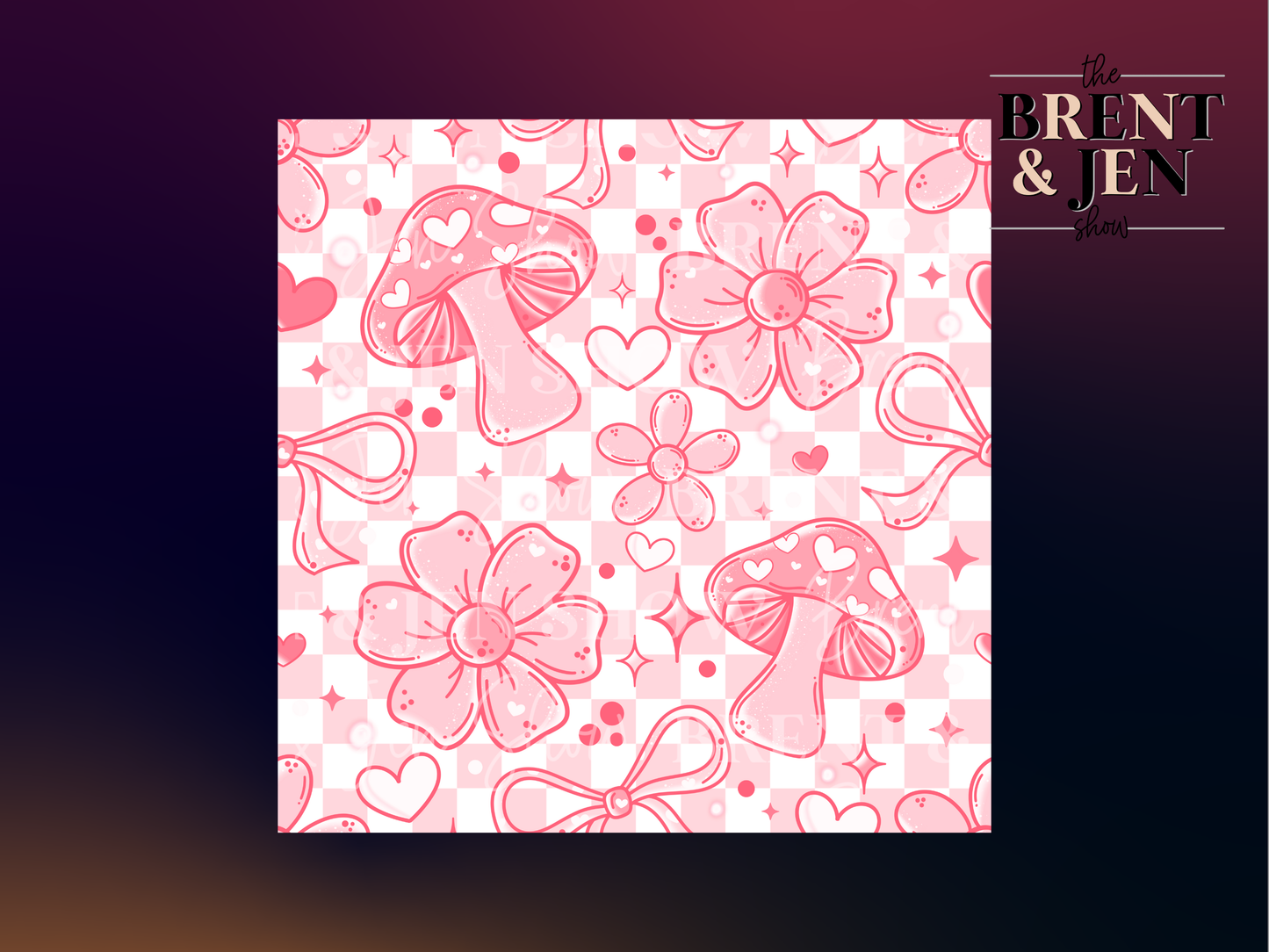 Valentines Doodles Seamless Vinyl Pattern