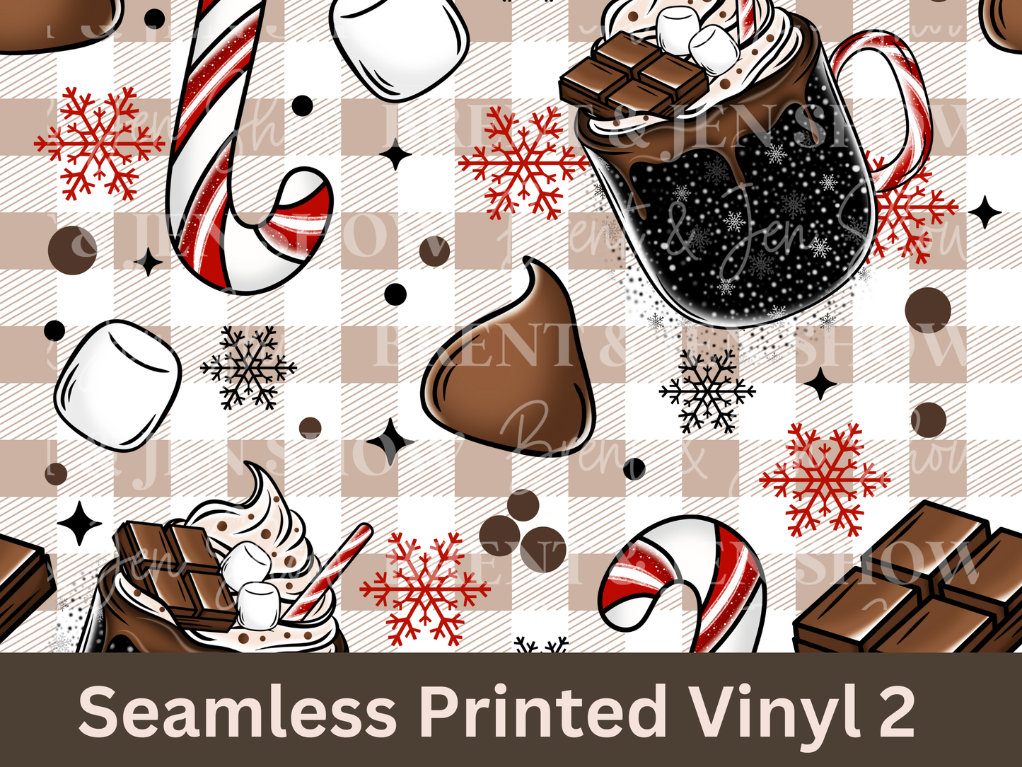 Hot Cocoa Weather Seamless Vinyl Pattern