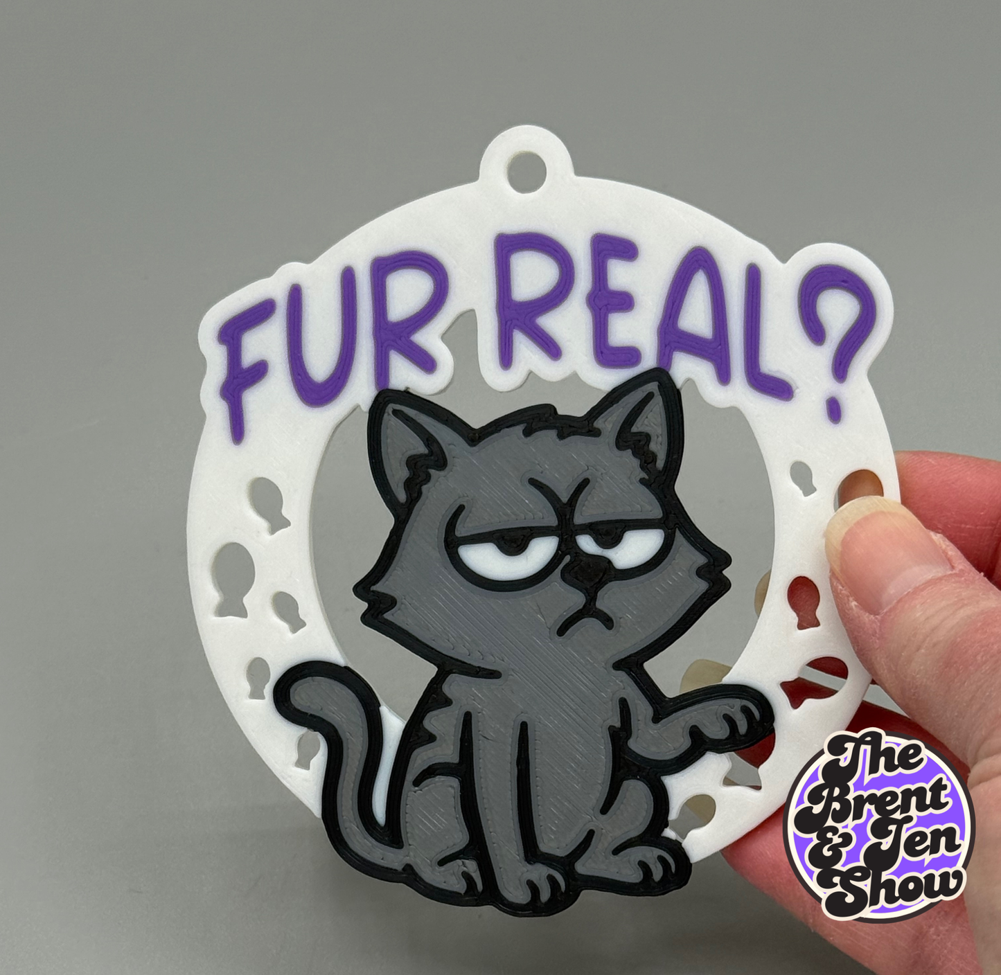 FUR REAL? Sarcastic Cat Ornament