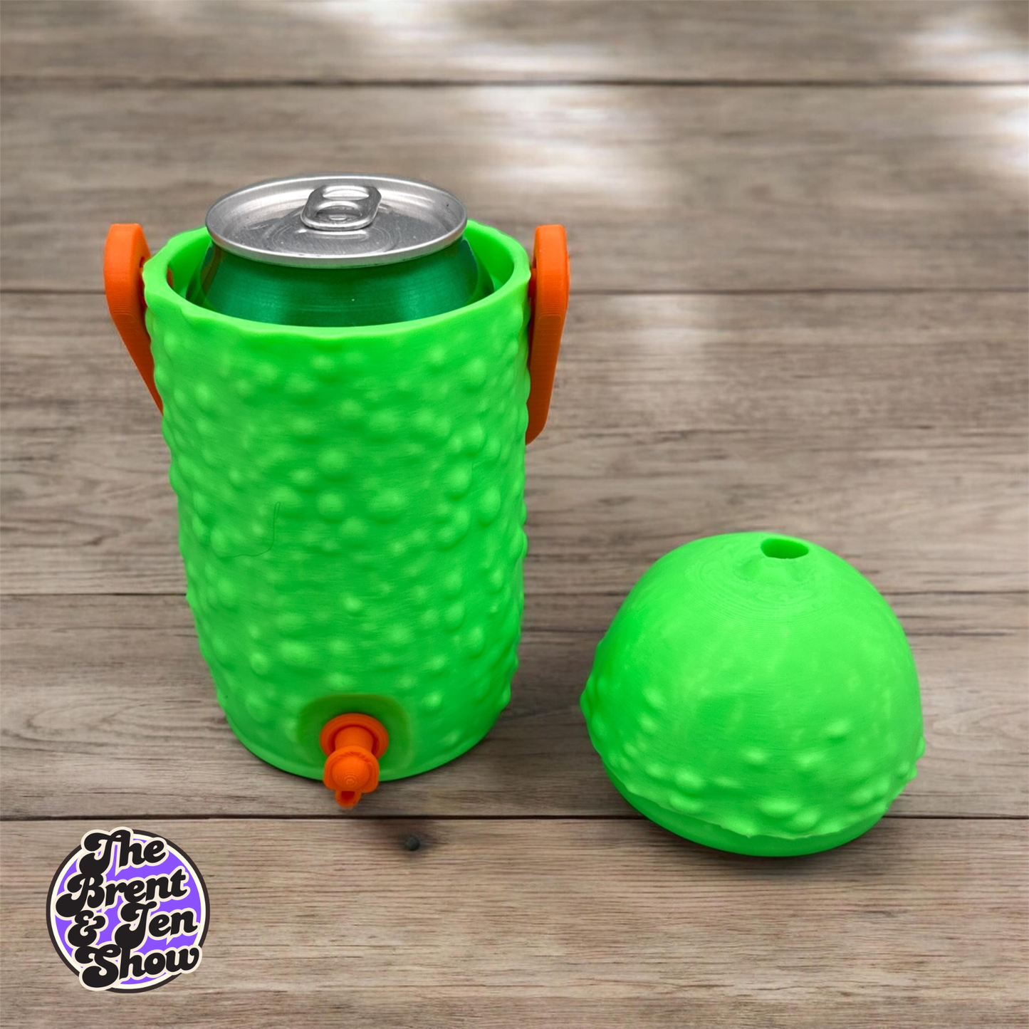 3D Printed Dill Pickle Can Cooler - Chilly Dilly Drink Sleeve Gag Gift