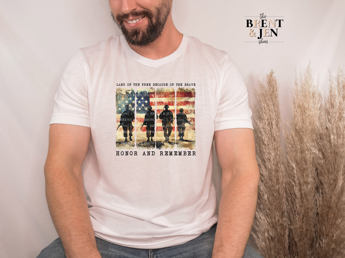 Land of the Free Because of the Brave, Honor and Remember T-Shirt