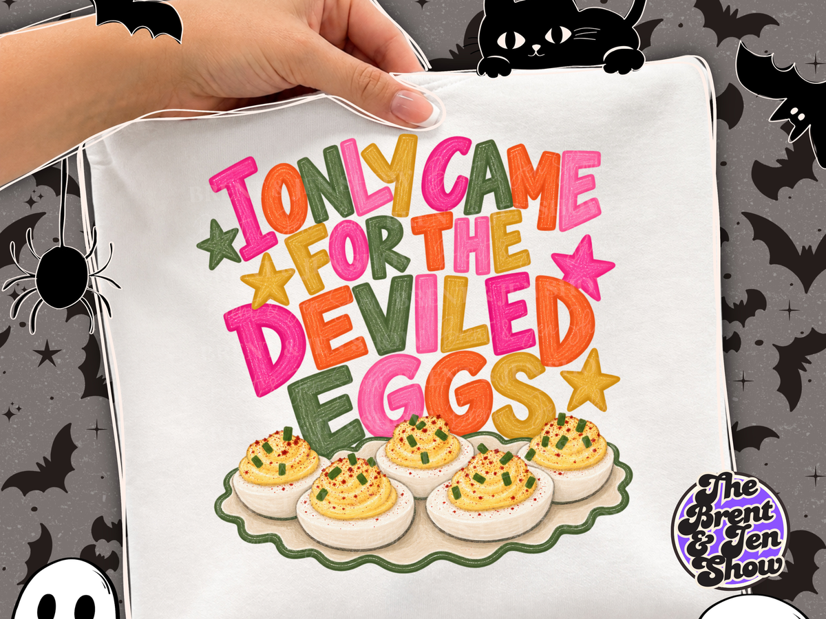 Deviled Eggs Thanksgiving DTF Transfer: Funny Appetizer Lover Print (Ready-to-Press)