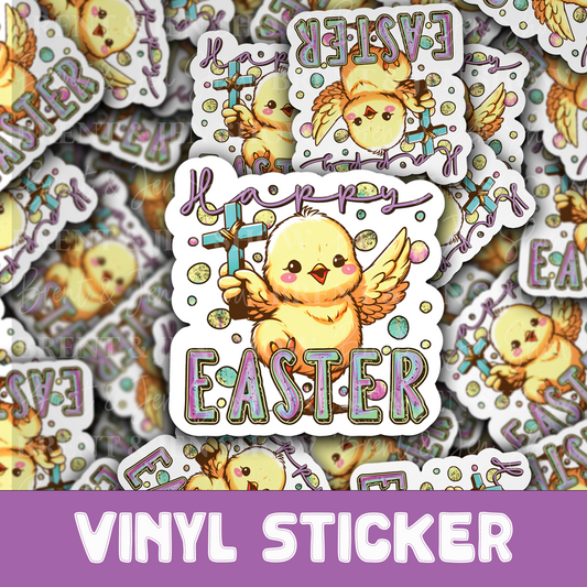 Happy Easter Chick Sticker