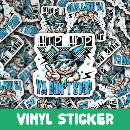 Hip Hop Ya Don't Stop Bunny Sticker