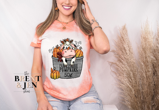 Farm Fresh Pumpkins, Cow T-Shirt