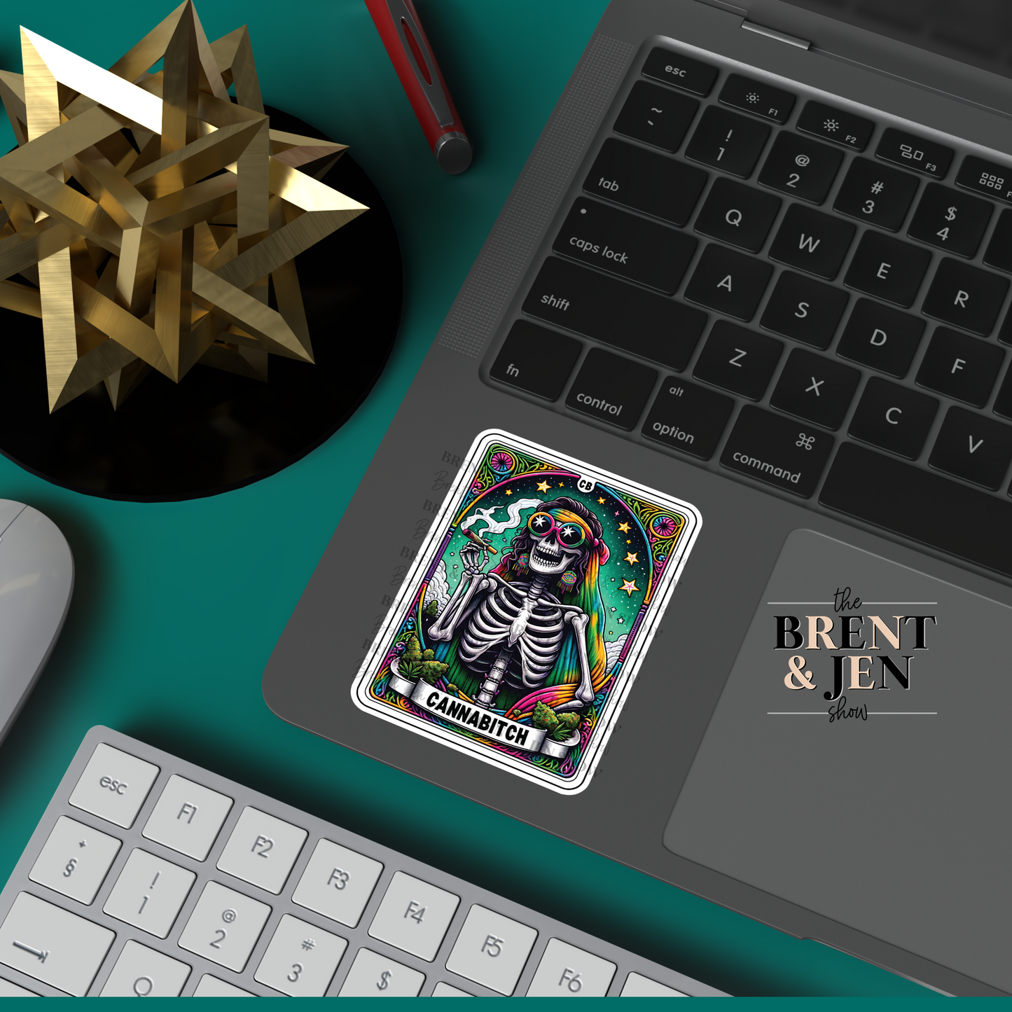 Cannabitch Tarot Card Sticker