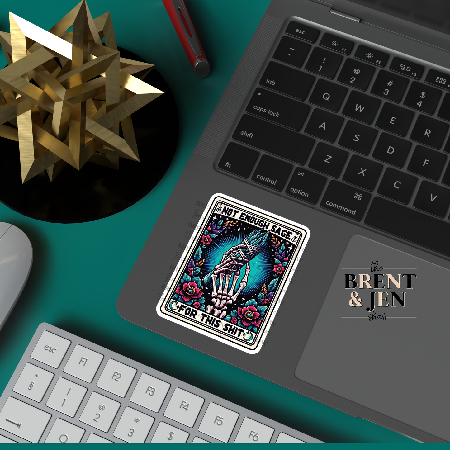 Not Enough Sage For This Shit, Tarot Card Sticker