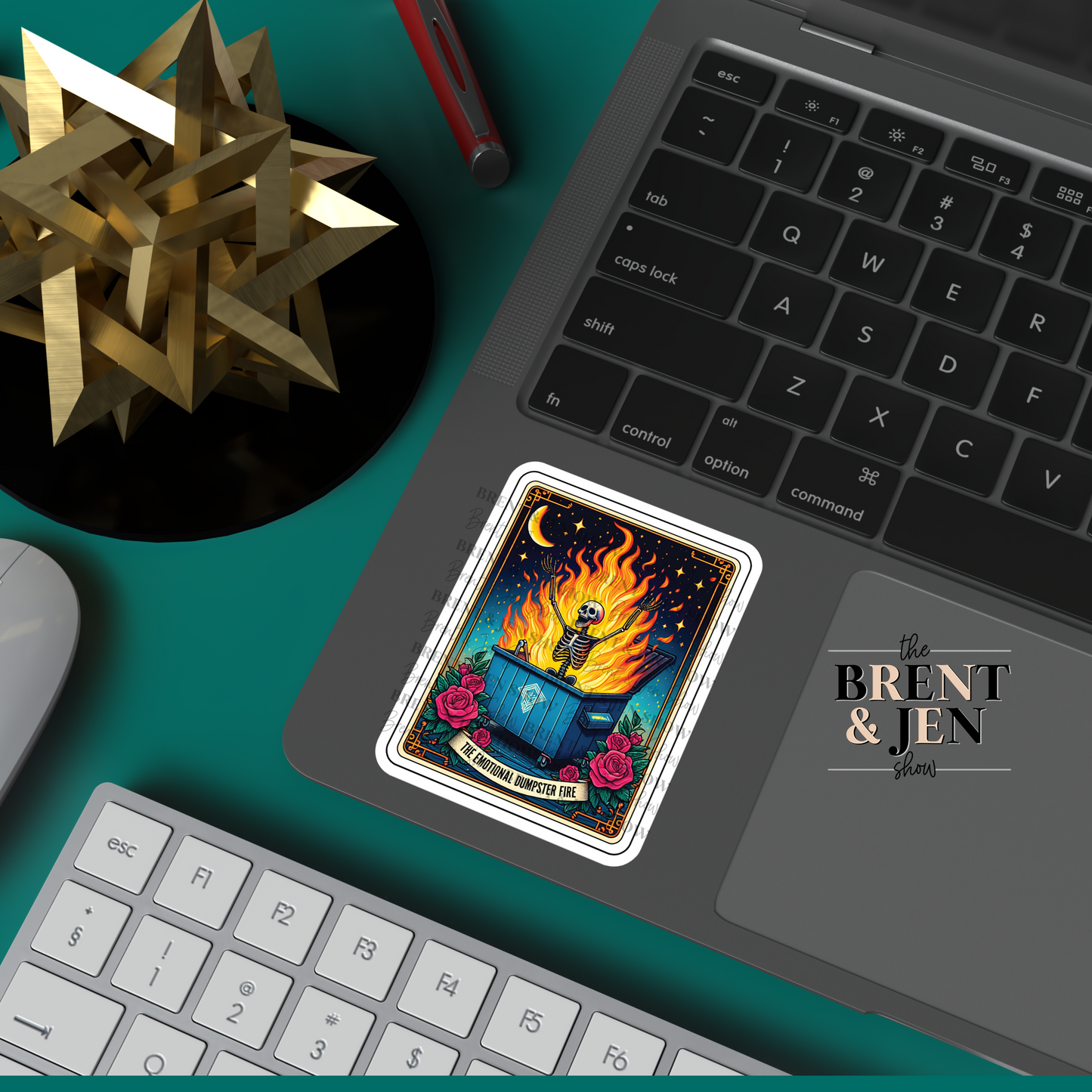 The Emotional Dumpster Fire, Tarot Card Sticker
