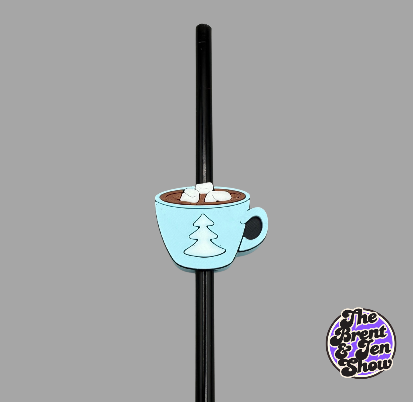 Christmas Hot Cocoa Straw Topper | 3D Printed PLA Drink Accessory