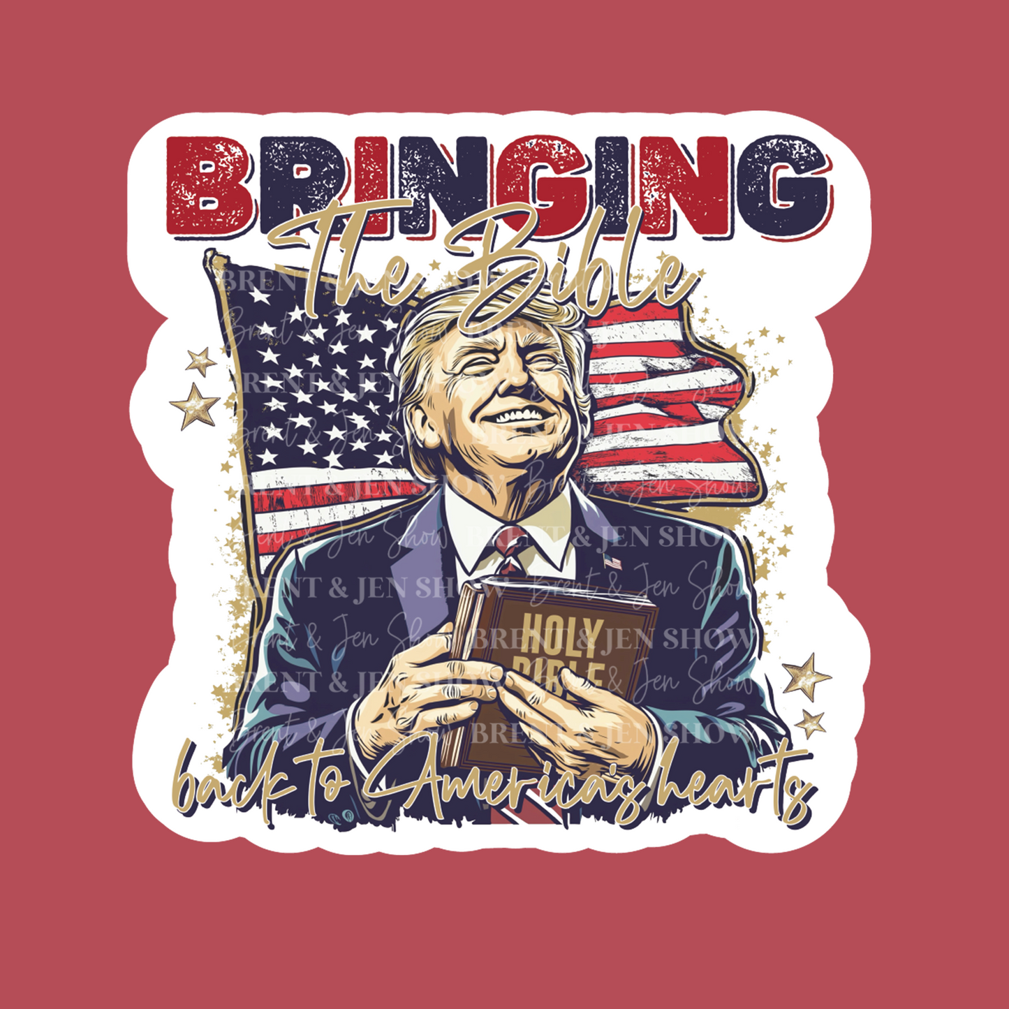 Bringing the Bible Back To America's Hearts Sticker