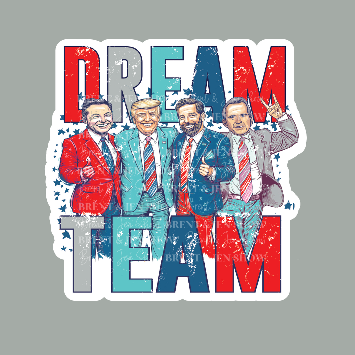 Dream Team - Red & Blue Sticker