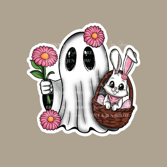 Cute Easter Ghost Sticker