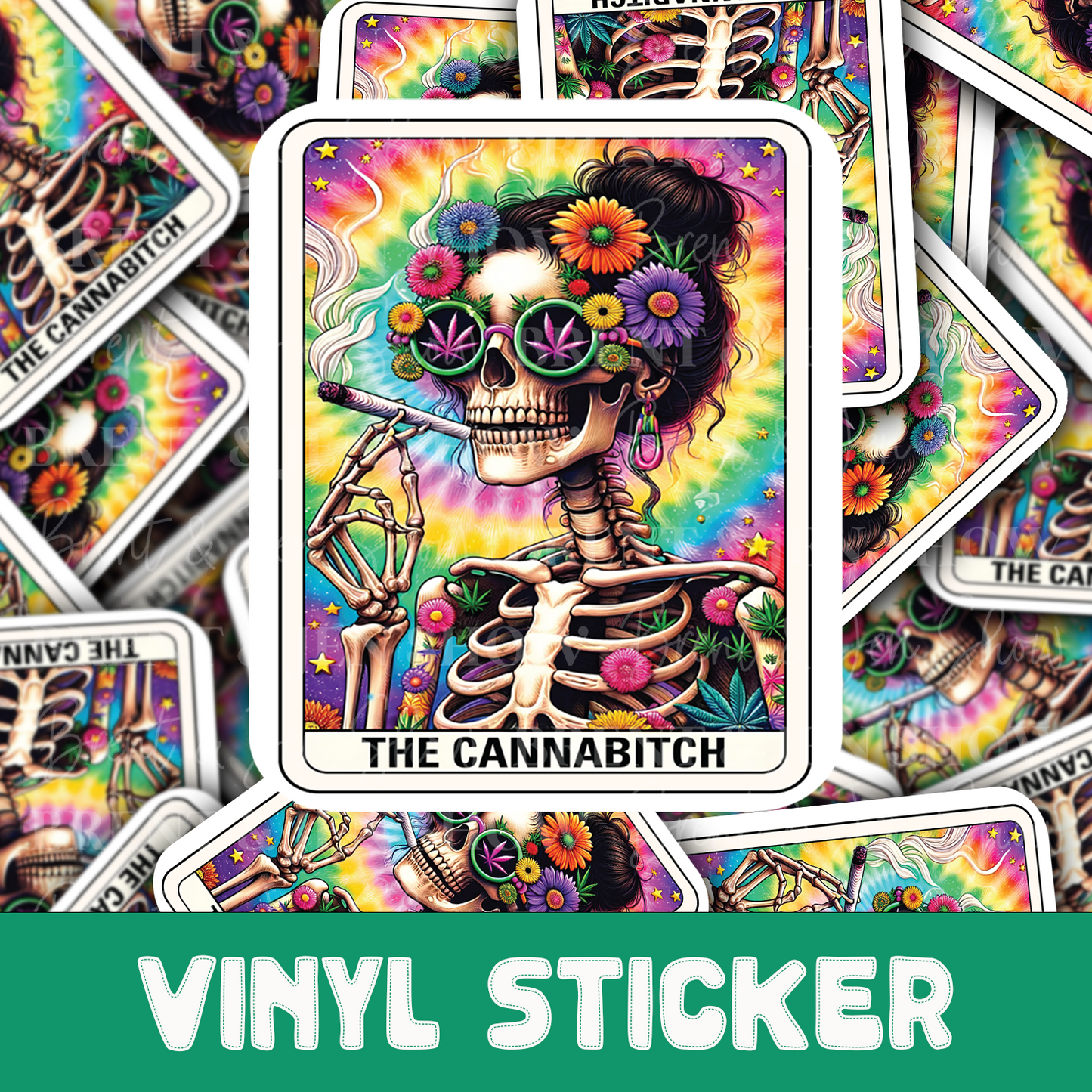 The Cannabitch Tarot Card Sticker