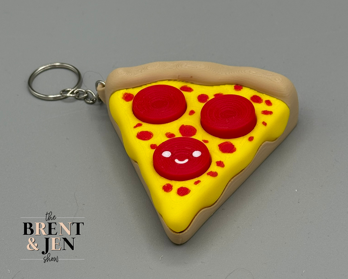 Pizza Fidget Clicker Keychain