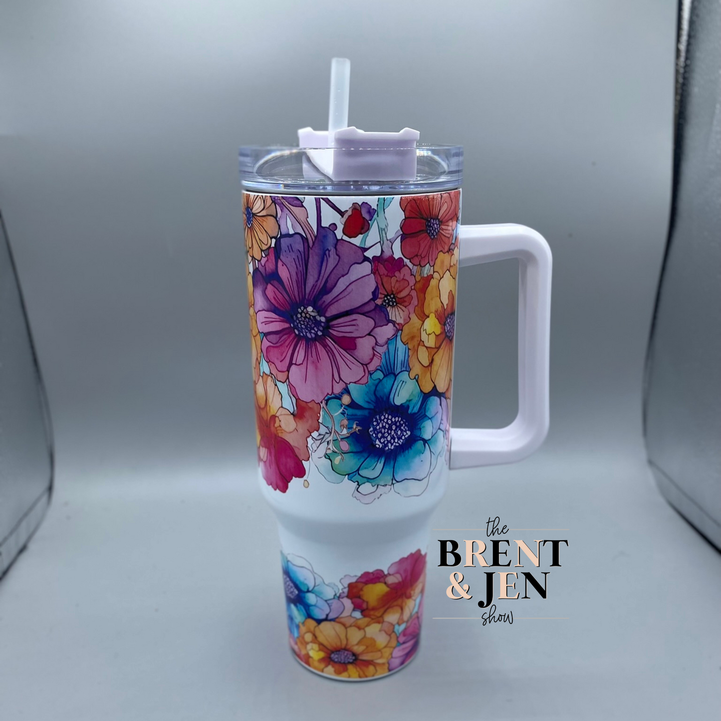 It's Okay Not to Be Okay, Floral 40oz Tumbler