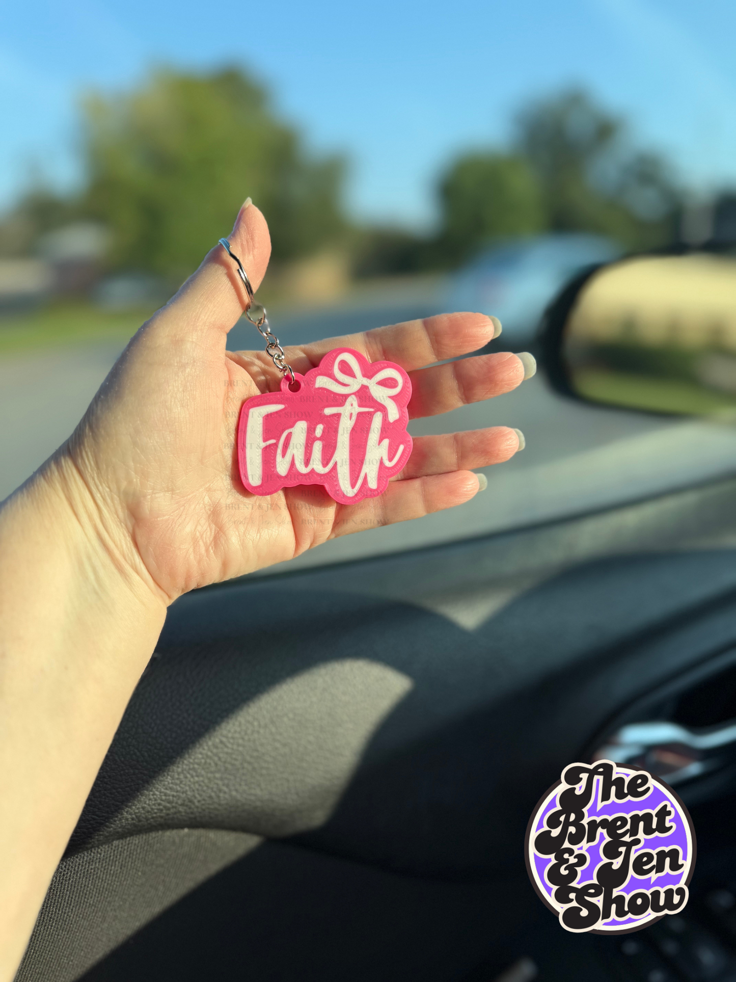 Faith: 3D Printed PLA Plastic Keychain