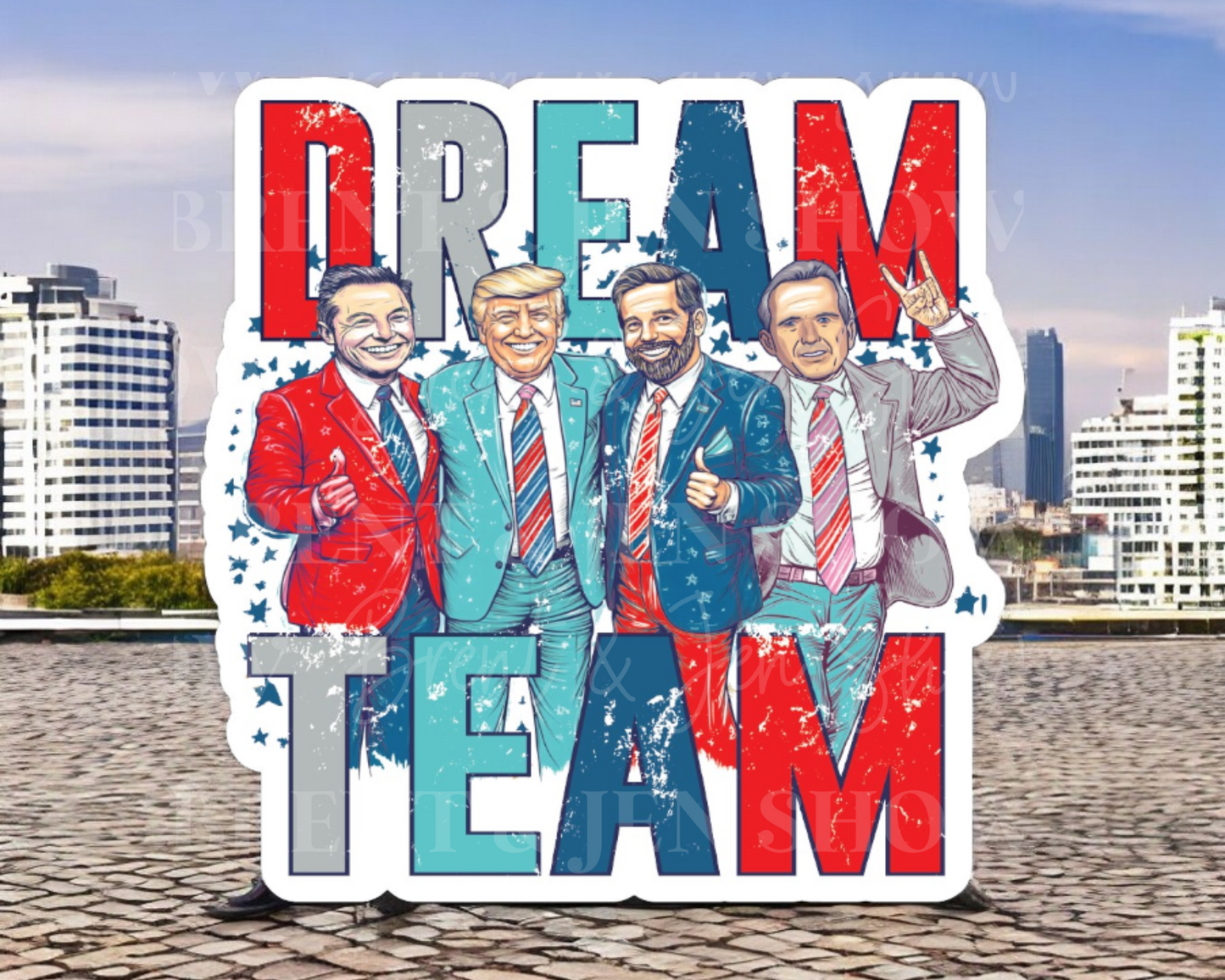 Dream Team - Red & Blue Sticker