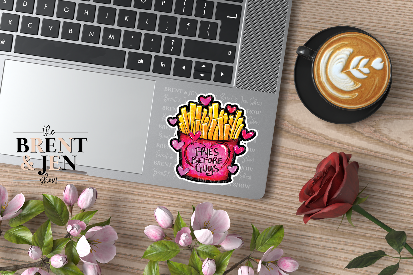 Fries Before Guys, Sticker