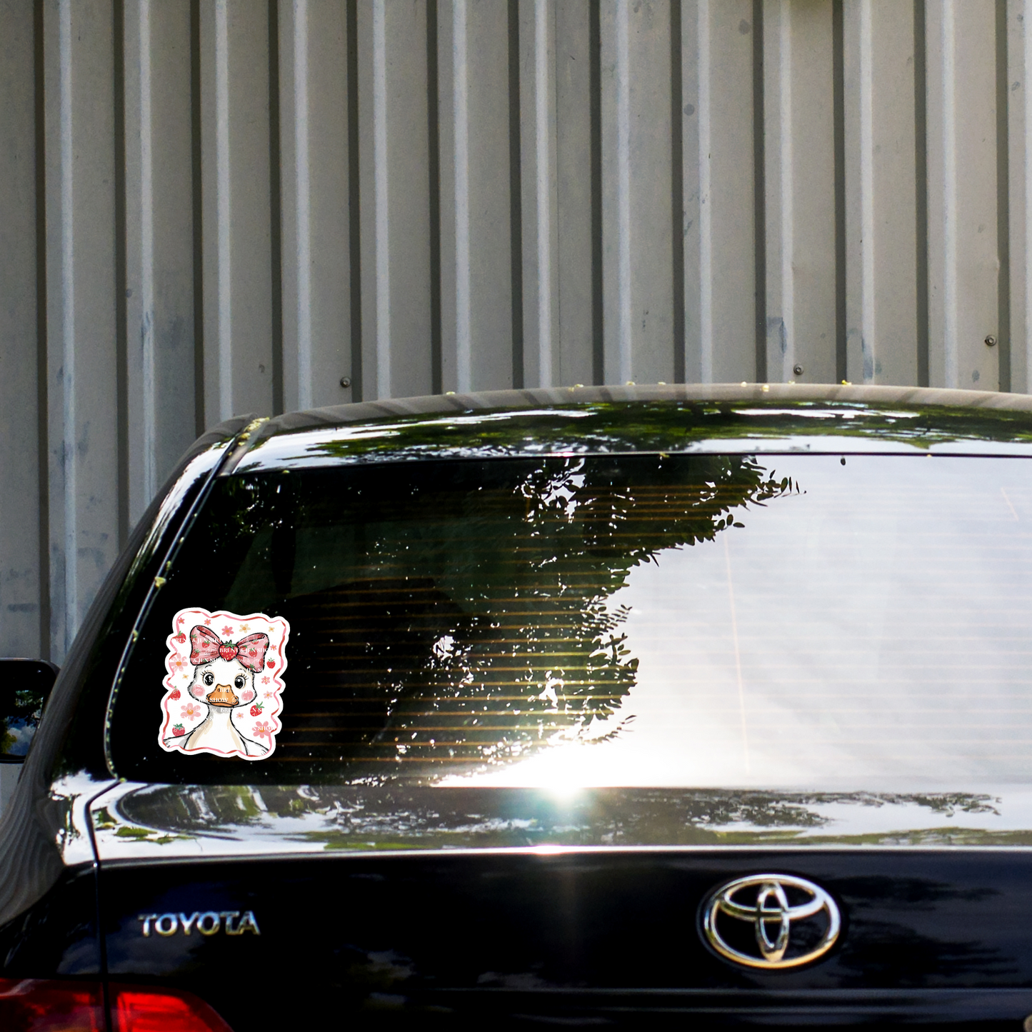 Cute Strawberry Goose Sticker or Car Decal