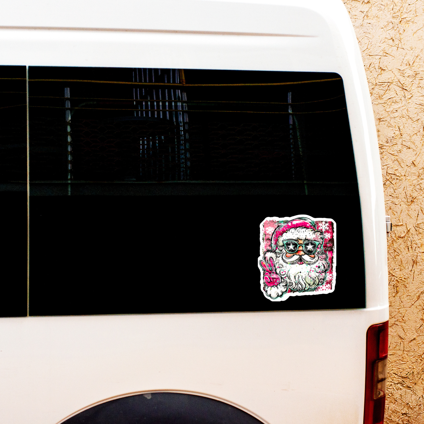 Doodle Santa Sticker or Car Decal