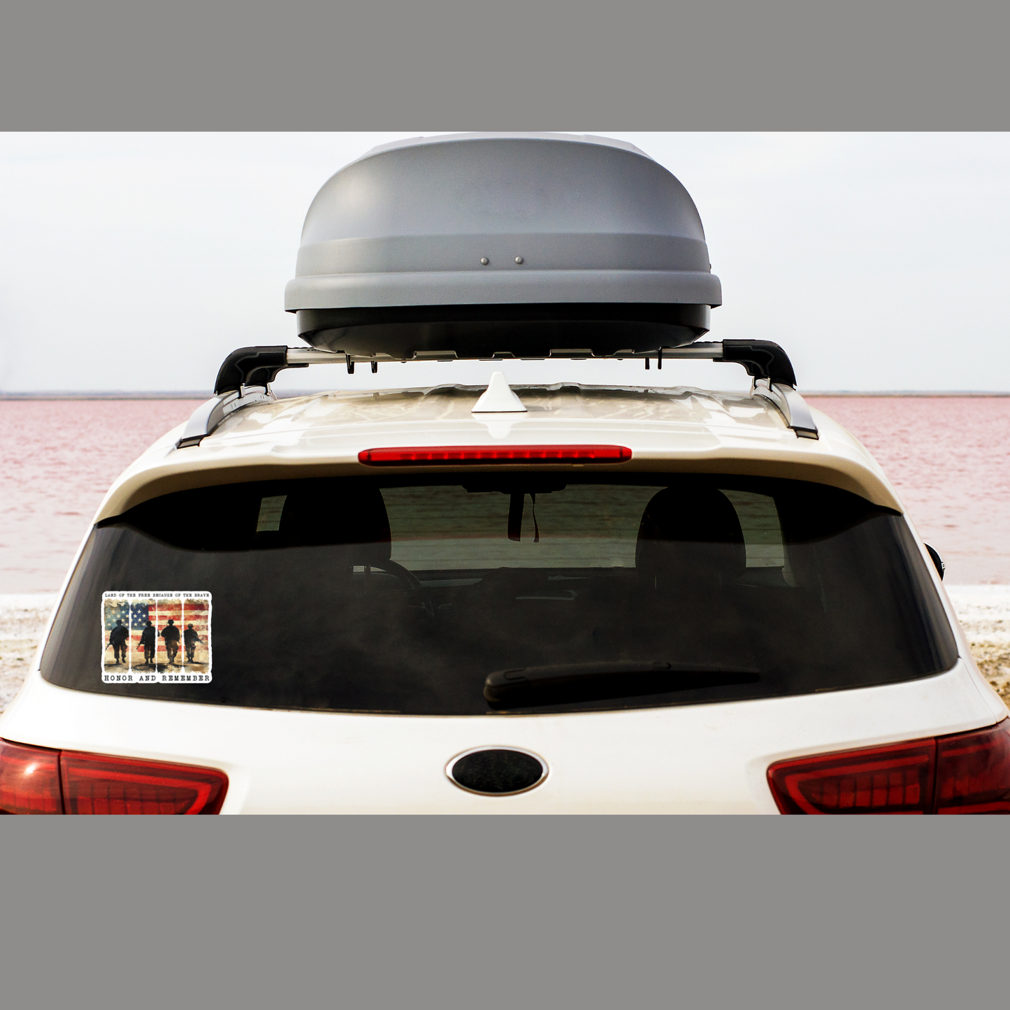 Land of the Free Because of the Brave, Honor and Remember, Sticker or Car Decal