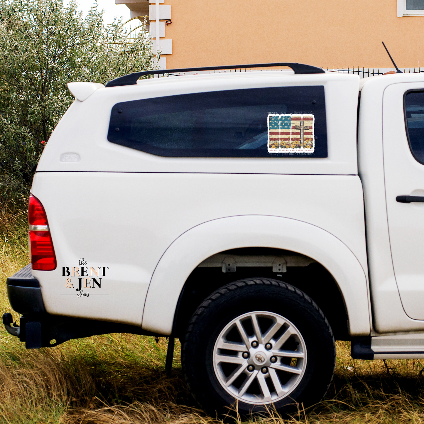 Stars, Stripes & Jesus Christ, Sticker or Car Decal